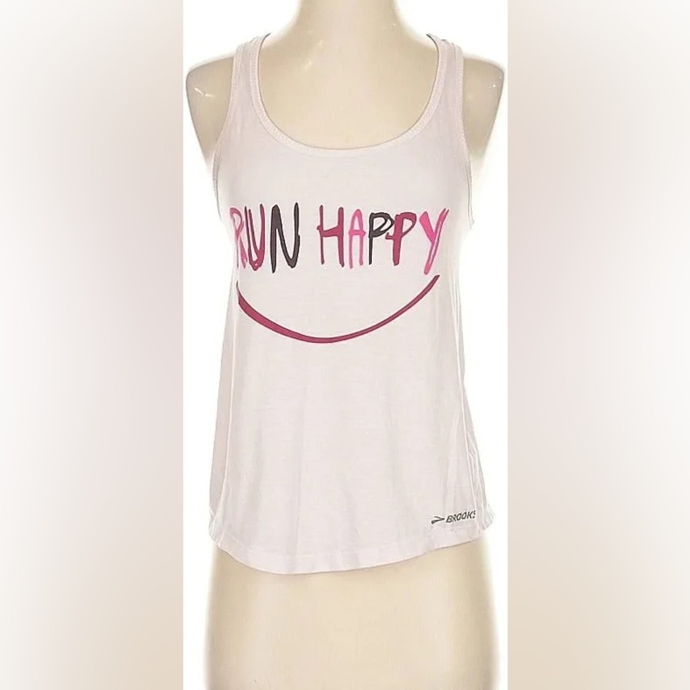 Brooks Pink Run Happy Tank